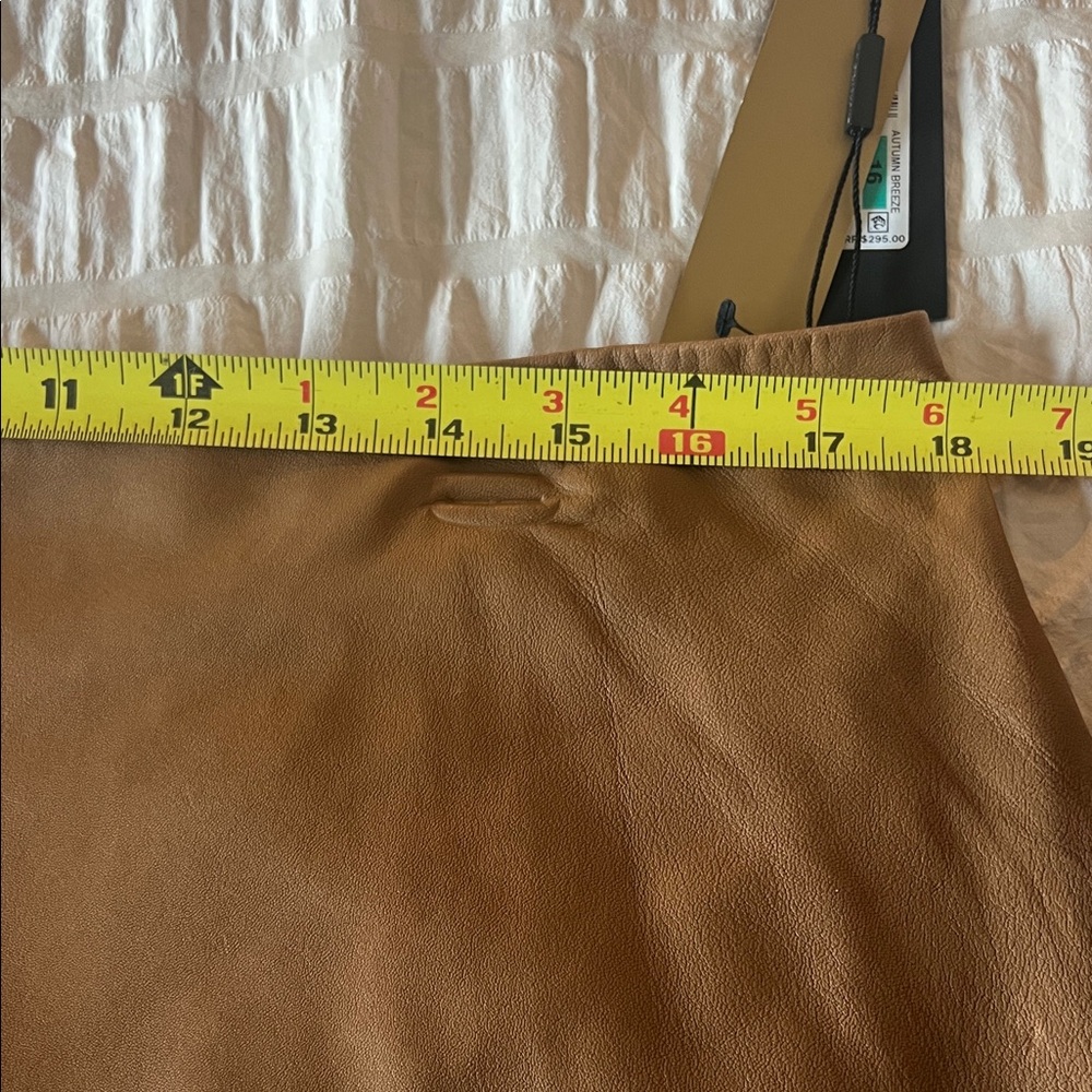Donna Karan Brown Lambskin Skirt - Picture 6 of 10